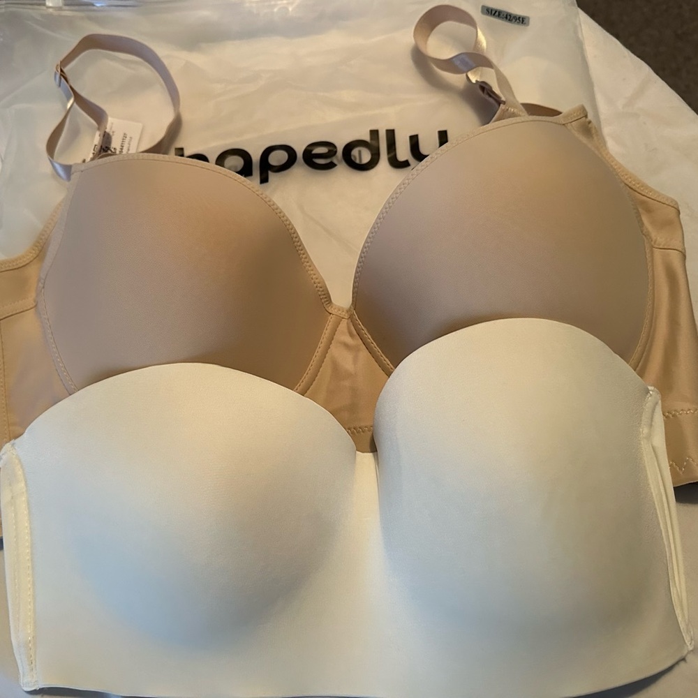 3 Wireless Shapedly push up bra- all are size DD/42 E-white is strapless